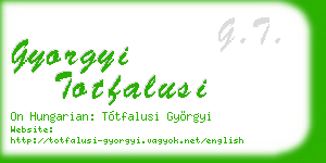 gyorgyi totfalusi business card